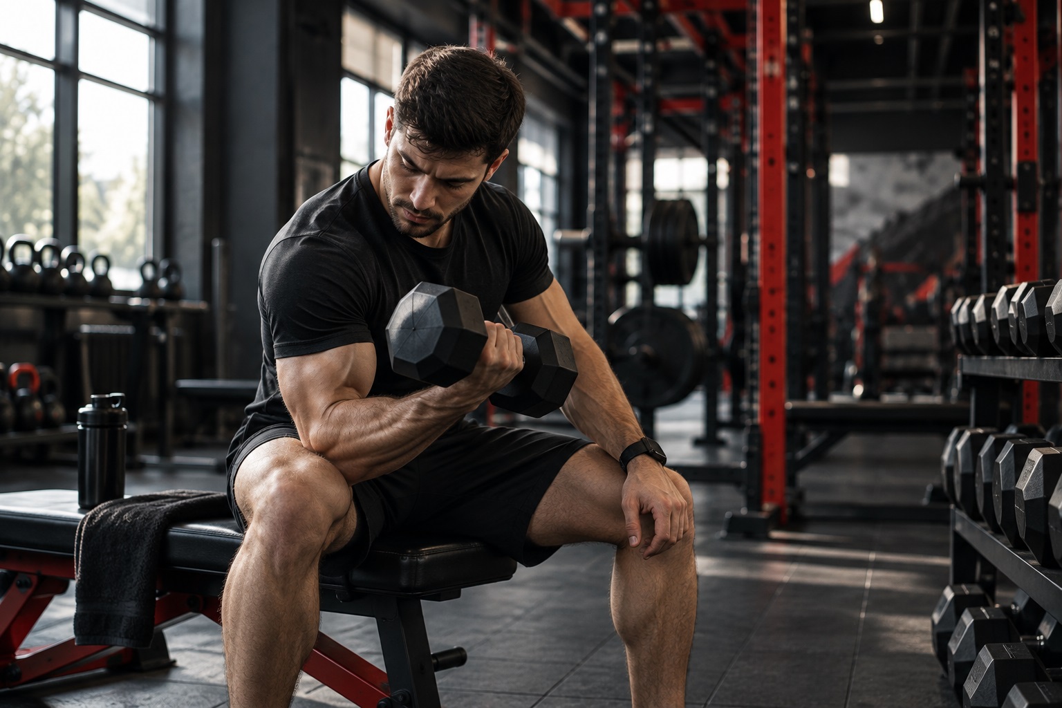 Zona de musculación en gimnasio