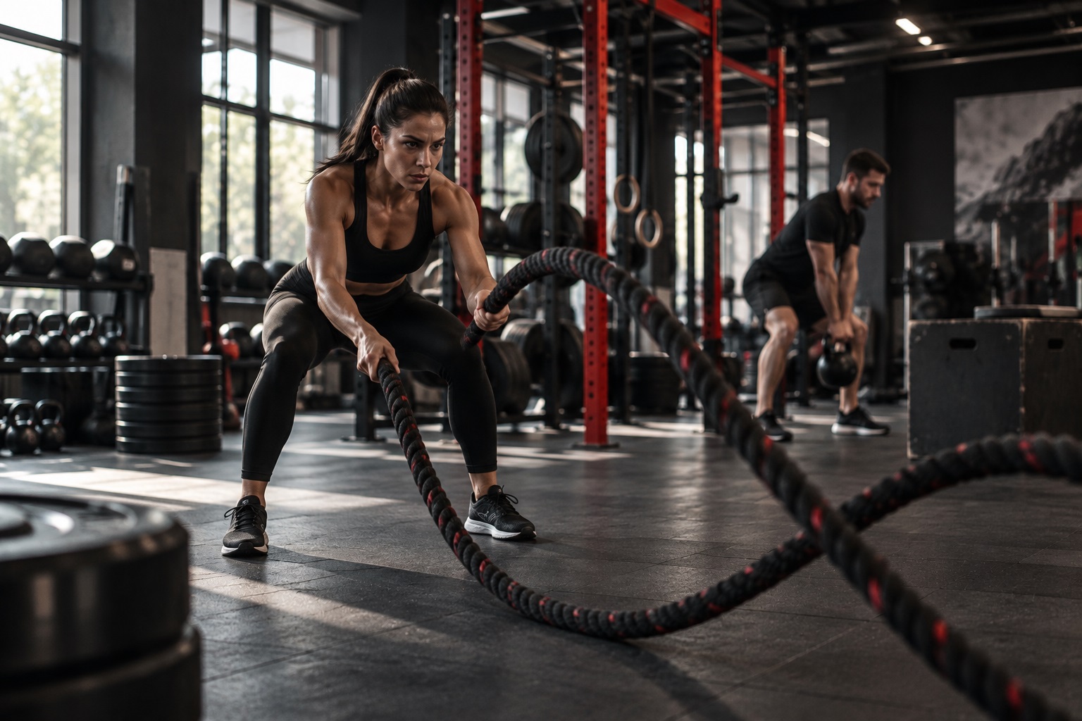 Entrenamiento de musculación con máquinas